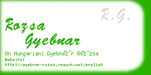 rozsa gyebnar business card